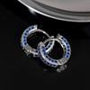 Brincos de Argola Cheios de Diamante Transfronteiriços Clássicos Europeus e Americanos Hip-hop para Homens e Mulheres Brincos de Círculo de Personalidade Universal para Mulheres