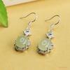 Aiyu Jade Natural de Hetian Ganchos para Orejas de Agua Clara Pendientes de Estilo Antiguo de Jade Joyería al por Mayor Dropshipping S4052913