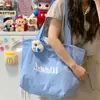 Bolso de Hombro con Letra Moda Coreana Portátil Bolso para Tutorías Estudiante de Secundaria Ligero Bolsa de Almacenamiento para Viajes al Aire Libre Compras