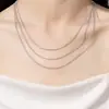 Collar de Cadena con Cuentas de Galaxia para Mujer, Cadena Sencilla, Estilo Básico, Versátil para el Uso Diario, Collar en Capas de Accesorios Transfronterizos