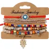 Pulseiras Europeias e Americanas Transfronteiriças Mais Vendidas Novas Pulseiras Boêmias Criativas com Borla Multicamadas com Miçangas Joias da Moda