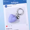 Macaron brillante regordete con forma de corazón, colgante para llavero, accesorio de moda DIY creativo para bolso, apertura, regalo pequeño, venta al por mayor