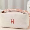 H Lancheira Bag Viagem Wash Bag Lona Portátil Cosméticos Bag Portátil Mulheres Cosméticos Saco de Armazenamento Atacado
