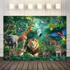 Fondo del Mundo Animal 2026 Transfronterizo Amazon Nuevo Decorativo Tapiz de Animales Dinosaurios Arreglo de Escena de Bosque