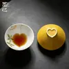 Juego de Tazas de Té de Cerámica Pintadas a Mano Mojie en Caja de Regalo, Especial para Beber Té, Taza de Té con Temática de Amor, Regalo de San Valentín para Parejas
