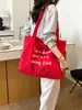 Bolso de Hombro Simple con Estampado de Letras Estilo Coreano para Mujer 2026 Verano Nuevo Bolso Tote de Tela de Nylon de Gran Capacidad de Secado Rápido