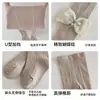 Medias infantiles premium, calcetines de una pieza para niñas, leggings de rayas verticales para primavera y otoño con lazo, estilo princesa, Clase A