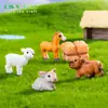 Miniaturas de animais para micro-paisagens: vacas, ovelhas, cachorros e porcos - perfeitos para decorações e paisagismo DIY com tema de fazenda