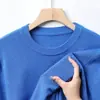 Suéter de cuello medio para hombre, tejido de otoño e invierno, suéter versátil de manga larga como base, color liso, comercio exterior transfronterizo