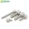 Tornillo de mano de acero inoxidable 304 tornillo redondo moleteado cabeza plana tornillo de ajuste M2M2.5M3M4M5M6M8
