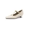 Zapatos Mary Jane de Camelia con Tacón Grueso de 3.5cm, Nuevos Zapatos con Tira en T 2026, Tallas 33-43, Moda Transfronteriza Tallas Grandes