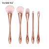 Yasna cintura pequeña juego de 5 brochas de maquillaje herramientas de belleza chapadas juego de 5 brochas de maquillaje juego completo de brochas de maquillaje