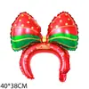 Mini globo navideño transfronterizo con temática de Papá Noel, alce, árbol de Navidad, muñeco de nieve, muleta, globo decorativo para fiesta