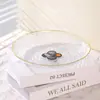 Prato de Cristal Criativo Moderno Prato de Frutas Cesta de Frutas Sala de Estar Mesa de Centro Nórdico Moderno Simples Prato de Doces Prato de Frutas Secas