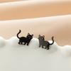 Brincos de gato de desenho animado fofos vazados de aço inoxidável brincos coringa transfronteiriços moda atacado em estoque