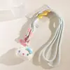 Funda para Teléfono Móvil Lanyard Peluche Lindo Azul y Rosa Gato Kt Cuerda Cruzada Muñeco Gato Corazón de Niña Cuerda Trenzada Correa Anti-Caída