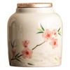 Tarro de Cerámica Flor de Durazno de Fábrica Tarro de Té Accesorios de Té Tarro de Almacenamiento de Té Sellado a Prueba de Humedad Caja de Almacenamiento de Té
