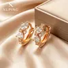 Pendientes Rusos Estilo Retro de Moda Xuping Pendientes de Aro Corazón Sencillo Lazo Aleación de Cobre Chapado Color 18k Accesorios para Orejas