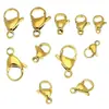 Suministro Listo Acero Inoxidable Dorado Transparente Broche de Langosta Broche de Langosta Dorado Electroplateado al Vacío Hebilla para Joyería DIY