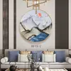 Nueva pintura decorativa redonda zen china paisaje a tinta sala de té pintura colgante sala de estar entrada estudio restaurante pintura mural núcleo