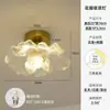 Luz de Pasillo, Luz de Pasillo, Lámpara de Techo China de Nogal y Latón de Lujo Ligero, Luz de Entrada y Balcón Estilo Retro Wabi-Sabi