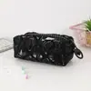 Estuche para Bolígrafos Estilo Corazón Girly Crema Papelería Estudiantil Coreana Bolsa de Almacenamiento Estuche para Bolígrafos con Cremallera Grande Suave y Ceroso Refrescante Bolsa de Cosméticos