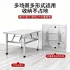 Mesa plegable portátil para uso doméstico, comedor, camping al aire libre, montaje de puesto en mercado nocturno, forma cuadrada, no requiere ensamblaje