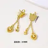 Chapado en cobre con oro de 18 quilates, con un colgante de borla de calabaza de circonio, diseños de mariposa, luna y estrella, adecuado para pulseras de cristal DIY, joyería de media cadena y componentes de accesorios