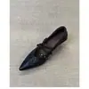 Nuevos zapatos de tacón bajo de punta fina estilo retro francés con tacón grueso, de piel suave, versátiles para ir al trabajo, Mary Janes de hebilla única de tacón alto