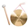 Juego de Tres Piezas de Gongs, Tambores y Platillos 30cm 42cm Color Cobre Chapado en Cobre Puro Instrumentos de Gongs y Tambores para Prevención y Alerta de Inundaciones