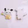 Perro Blanco Pequeño Súper Lindo Resina Pegamento de Crema DIY Funda para Teléfono Móvil Imán para Refrigerador Accesorios para el Cabello Pasador Parche Material