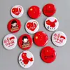 Día Nacional Bandera Corazón Rojo Chino Pasador Diadema Puesto Callejero Popular Actividades Promocionales para Atraer Fans y Tráfico Pequeños Regalos al por Mayor
