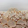 Nuevo Bolso de Noche Dai Wei Incrustado con Flores Diamantes Estilo Europeo y Americano para Banquetes con Pedrería Bolso de Mano para Mujer Bolso de Novia para Boda Bolso de Mano