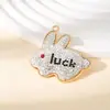 Nuevo Llavero de Conejo Incrustado de Diamantes Colgante DIY Regalo Pequeño Llavero Versátil para Coche Accesorios de Dopamina