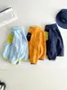 Valle del Viento 2026 Otoño Nuevo Estilo Coreano Moda Chaqueta de Bloques de Color para Niños Versátil para Niños y Niñas Cálida Ropa Interior Superior