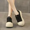 Zapatos casuales de suela gruesa para mujer con suelas suaves, diseño de cordones, modernos y versátiles, estilo coreano, ligeros, nuevos para otoño de 2026, adecuados para mujeres menudas