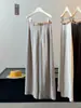 Pantalones anchos de algodón y lino a la moda para mujer, nuevo estilo de verano, de cintura alta, adelgazantes, casuales, de corte recto, simples, versátiles, largos, con cinturón