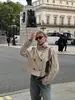 2026 Ropa de Trabajo Holgada Transversal Europea y Americana Hombro Caído Diseño de Tirante Pequeña Casual Versátil Primavera y Otoño Cortavientos Corto Pieza Única