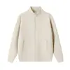 Otoño/Invierno 400g Manga Raglán Cinco Botones Algodón Líquido Cuello Alto Cremallera Chaqueta Ropa de Trabajo Corporativa Uniforme de Grupo Estampado de Logo