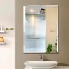 Espejo de Baño Montado en Pared Sin Taladro Sin Marco de Vidrio Espejo de Maquillaje Baño Inodoro Montado en Pared Espejo de Baño