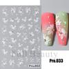 Nuevas pegatinas de uñas transfronterizas al por mayor 5D micro-talladas tridimensionales verano flor fresca Flor adhesiva pegatinas de uñas