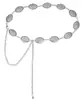 Cadena de Cintura de Caballo Blanco Estilo Bohemio para Mujer Falda Casual Cinturón Retro Súper Versátil Decoración de Cintura de Metal Ajustable Personalizada para Mujer