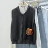 Coletinho Tricotado Estilo Coreano Algodão Casulo Clareador de Pele para Mulheres Primavera e Outono 2026 Cores Sólidas Macias Gola Redonda Essencial para Camadas