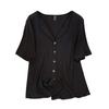 Top Francés Ligeramente Gordito talla extra Gordito Cuello mmV Traje de Mujer Aspecto Delgado Cintura Alta Falda de Línea A Todo Fósforo 3370