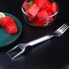 Cortador de Sandía Artifact Acero Inoxidable 304 Fruta Doble Cabeza Corte de Sandía Acero Inoxidable Industria y Comercio Tenedor de Fruta Abridor de Fruta