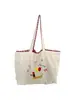 Bolso de hombro con diseño de cachorro bordado, hecho a mano, de gran capacidad, para otoño e invierno, nuevo bolso de pana a cuadros de dos usos para mujer.