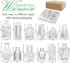 Venta Caliente Transfronteriza Amazon Jarrón Pequeño Adornos de Decoración de Escritorio Set de Botellas Pequeñas de Vidrio Transparente de Gama Alta Venta al por Mayor