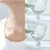 Juego de Joyería de Tres Piezas Tonglin Cross-Border Plata de Ley S925 Corona Moda Europea y Americana Personalidad Anillo, Arete y Collar para Mujer