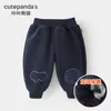Chaquetas de Terciopelo Kaka Panda para Niños Trajes de Pantalón Infantiles Ropa de Invierno para Niñas Bebé Ropa Cálida de Otoño e Invierno para Bebés