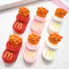 Juguete de Comida de Simulación Modelo Papas Fritas Accesorios de Resina DIY Pasador Funda de Teléfono Decoración Colgante Parches Materiales
